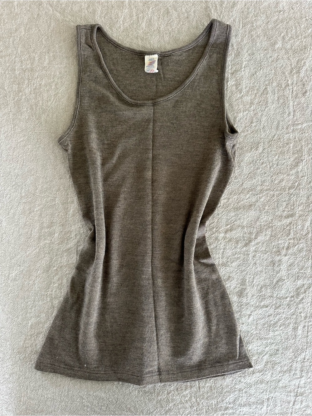 Vintage Engel Women’s Tank Top in Gray Taupe - Classic Scoop Neck